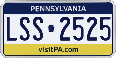 PA license plate LSS2525