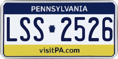 PA license plate LSS2526