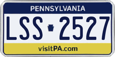 PA license plate LSS2527