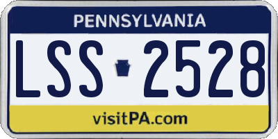 PA license plate LSS2528