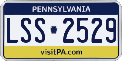 PA license plate LSS2529