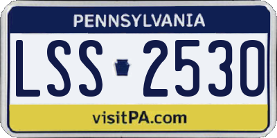 PA license plate LSS2530