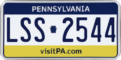 PA license plate LSS2544