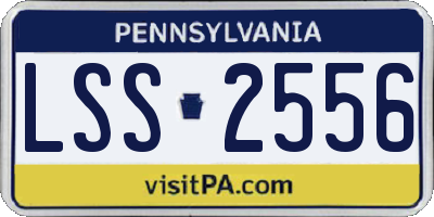 PA license plate LSS2556