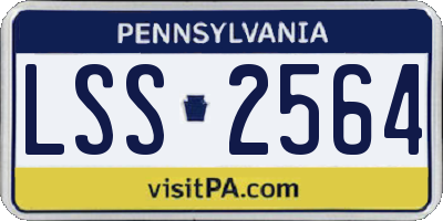 PA license plate LSS2564