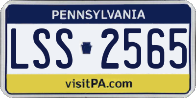 PA license plate LSS2565