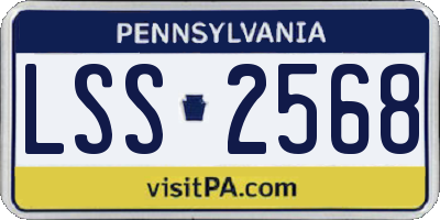 PA license plate LSS2568