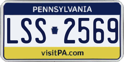 PA license plate LSS2569