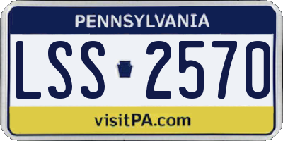 PA license plate LSS2570