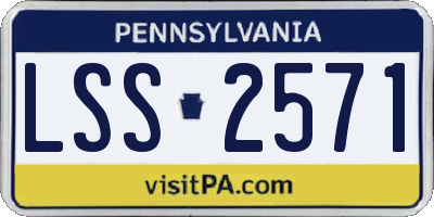 PA license plate LSS2571