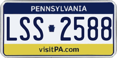 PA license plate LSS2588