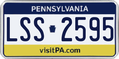 PA license plate LSS2595