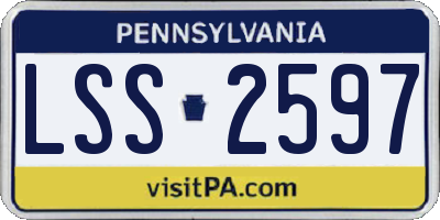 PA license plate LSS2597