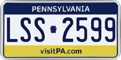 PA license plate LSS2599