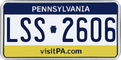 PA license plate LSS2606