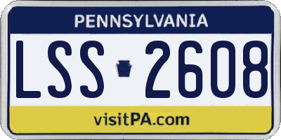 PA license plate LSS2608