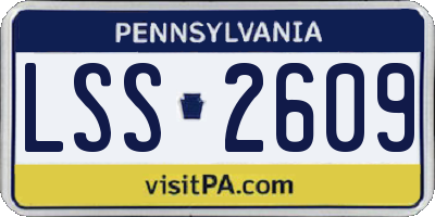 PA license plate LSS2609