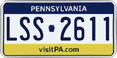 PA license plate LSS2611