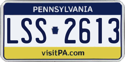 PA license plate LSS2613