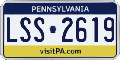 PA license plate LSS2619
