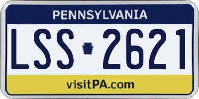 PA license plate LSS2621