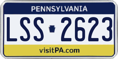 PA license plate LSS2623