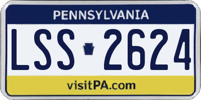 PA license plate LSS2624