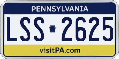 PA license plate LSS2625