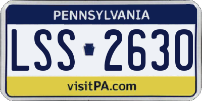 PA license plate LSS2630