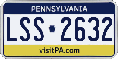 PA license plate LSS2632
