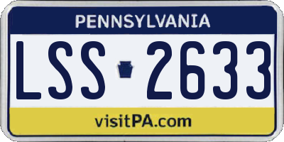 PA license plate LSS2633
