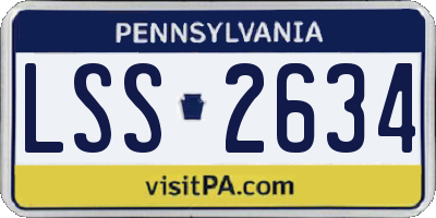 PA license plate LSS2634