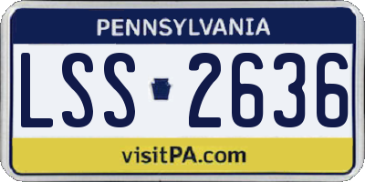 PA license plate LSS2636