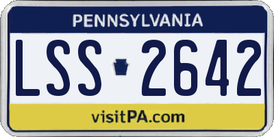PA license plate LSS2642