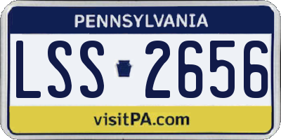 PA license plate LSS2656