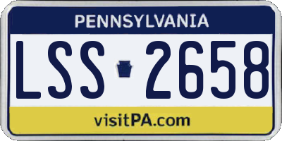 PA license plate LSS2658