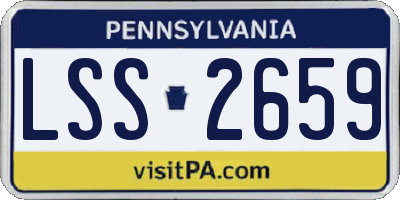 PA license plate LSS2659