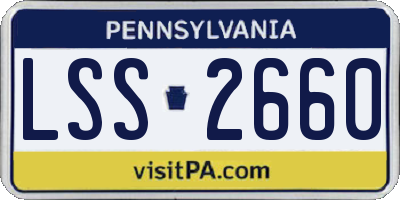 PA license plate LSS2660