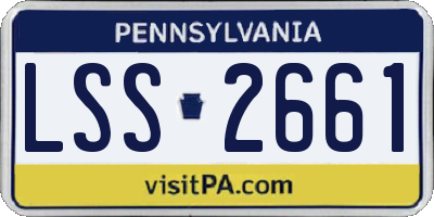 PA license plate LSS2661