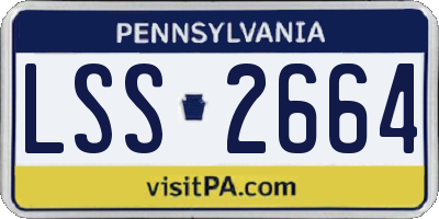 PA license plate LSS2664