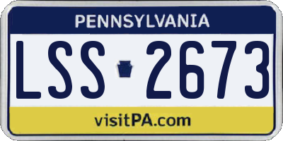 PA license plate LSS2673