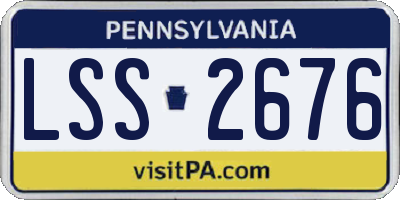 PA license plate LSS2676