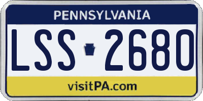 PA license plate LSS2680
