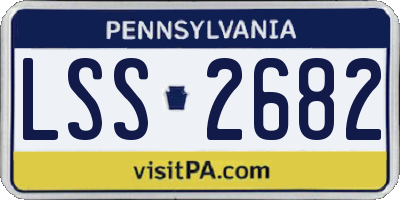 PA license plate LSS2682