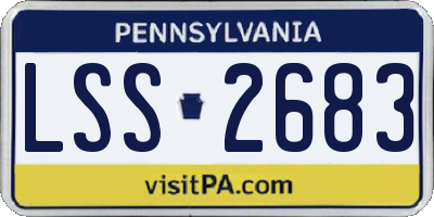 PA license plate LSS2683