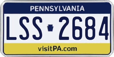 PA license plate LSS2684