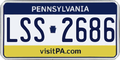 PA license plate LSS2686