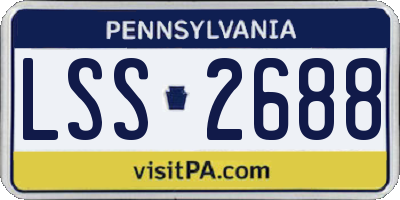 PA license plate LSS2688