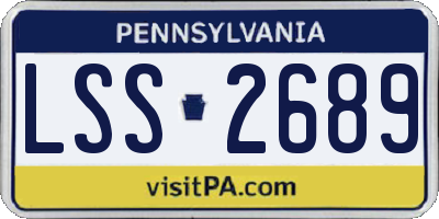 PA license plate LSS2689