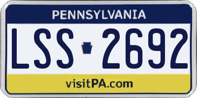 PA license plate LSS2692